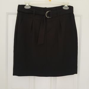 Black Banana Republic Belted Pencil Skirt